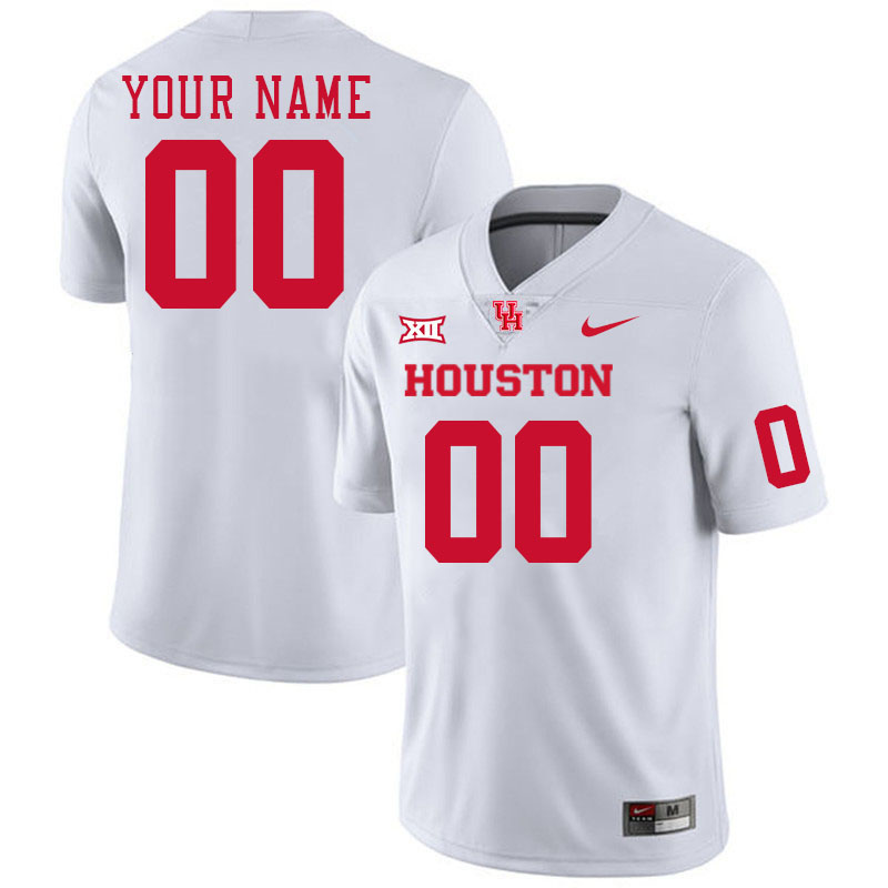 Custom Houston Cougars Name And Number College Football Jerseys Stitched-White